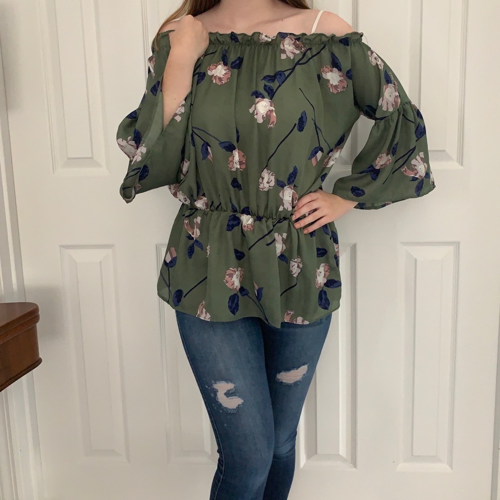 Off the shoulder floral top